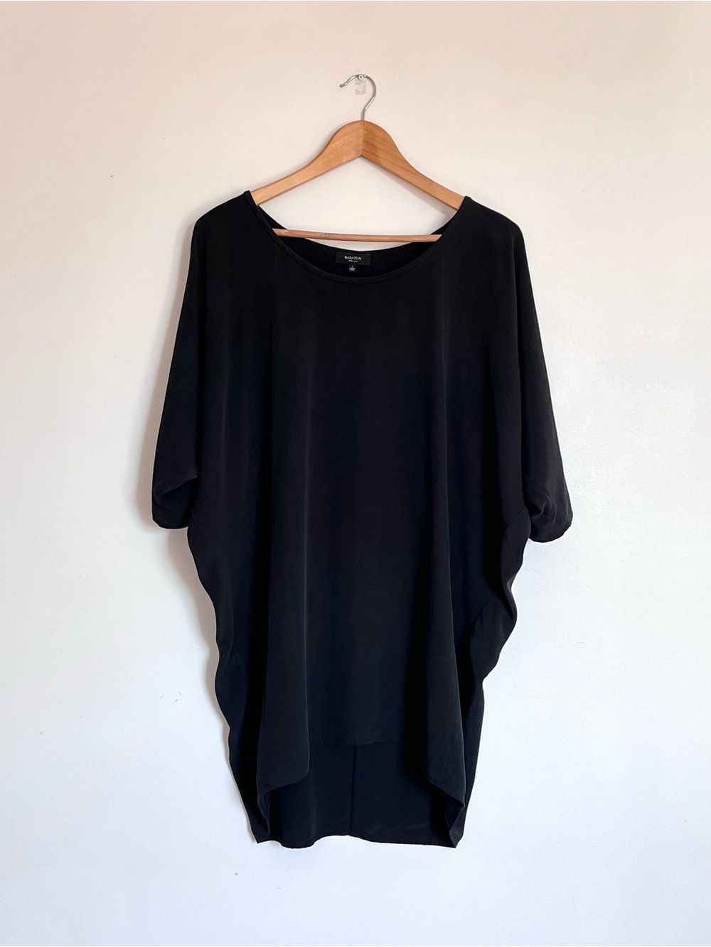 Babaton Aritzia 100% silk drapey batwing dress - Picture 1 of 10